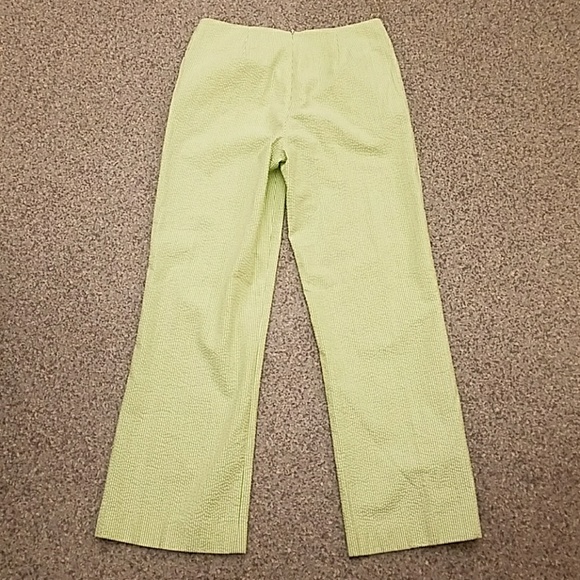 J. McLaughlin Green Searsucker Pants - Picture 3 of 9